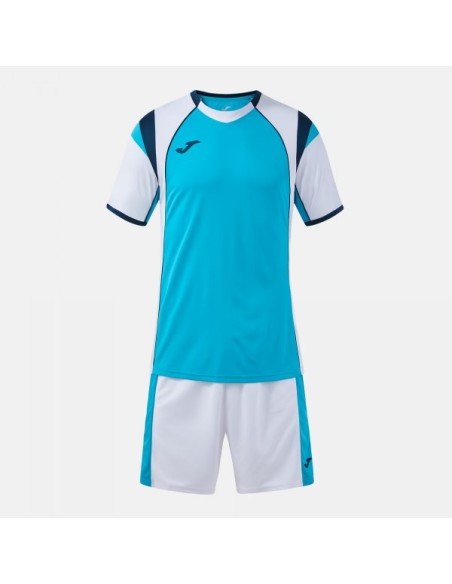 Proliga Conjunto Turquesa Flúor Blanco