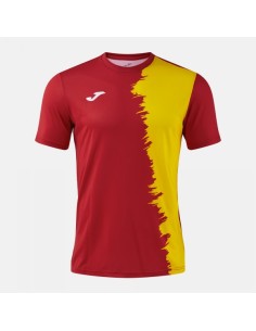 Picasho Manga Corta Camiseta Rojo Amarillo
