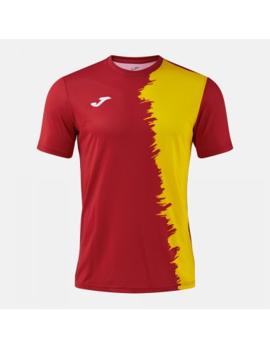 Picasho Manga Corta Camiseta Rojo Amarillo