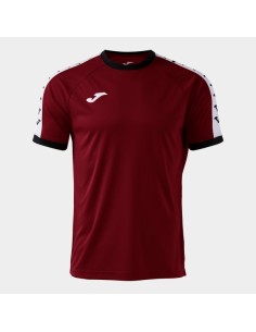 Heroic Manga Corta Camiseta Burdeos