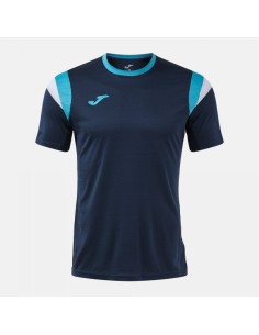 Terra Manga Corta Camiseta Marino Oscuro Turquesa Flúor