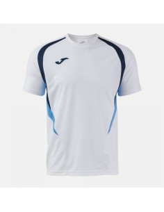 Championship 20 Manga Corta Camiseta Blanco Celeste