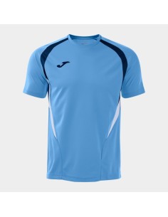 Championship 20 Manga Corta Camiseta Celeste Marino Oscuro