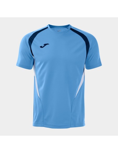 Championship 20 Manga Corta Camiseta Celeste Marino Oscuro