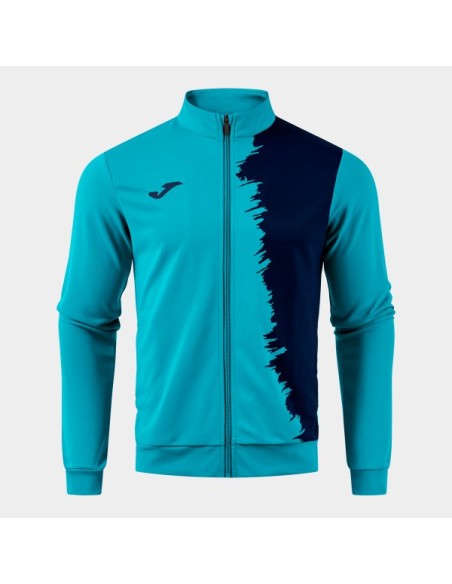 Picasho Full Cremallera Sudadera Turquesa Flúor Marino Oscuro