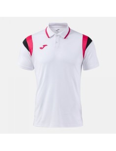 Terra Manga Corta Polo Blanco Fucsia