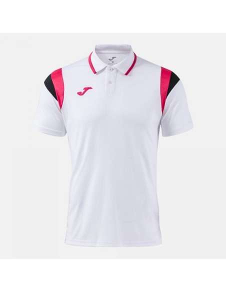 Terra Manga Corta Polo Blanco Fucsia