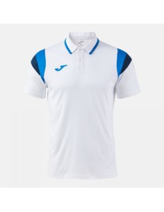 Terra Manga Corta Polo Blanco Royal Azul