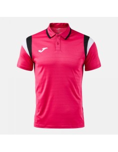 Terra Manga Corta Polo Fucsia Negro
