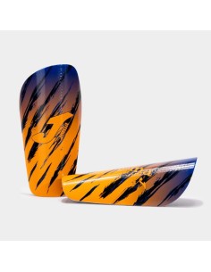 Spider Shin Guards Naranja Flúor Royal Azul