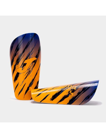 Spider Shin Guards Naranja Flúor Royal Azul