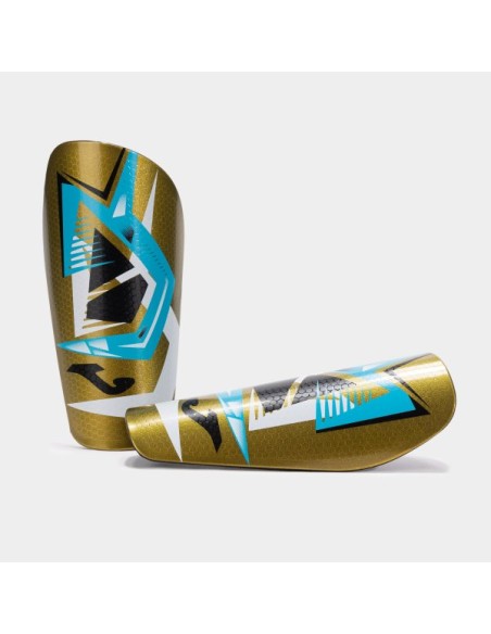 J-Pro Shin Guards Oro Turquesa Flúor