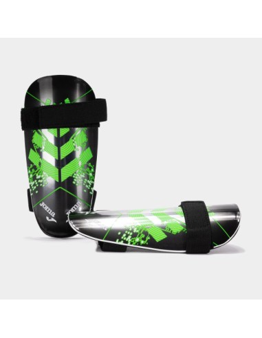 Defense Shin Guards Negro Verde Flúor
