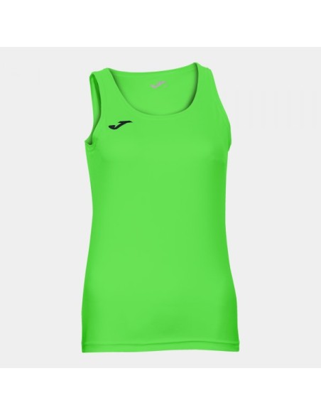 Diana sin Mangas Mujer Camiseta Verde Flúor