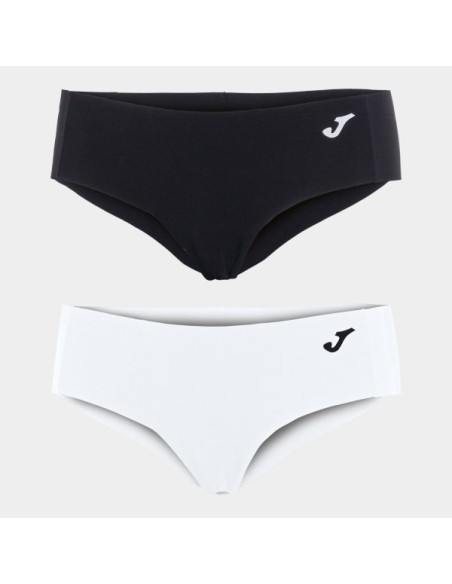 Brief Underwear Gym Mujer. Blanco- Negro