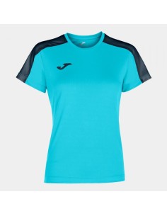 Academy Camiseta Turquesa Flúor-Marino Oscuro M/C