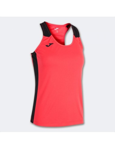 Record Ii Tank Top Coral Flúor Negro