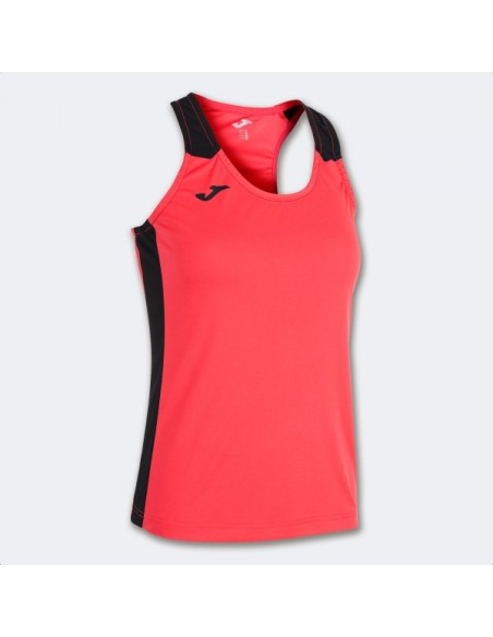 Record Ii Tank Top Coral Flúor Negro