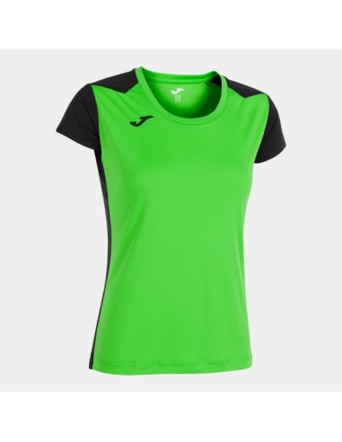 Record Ii Manga Corta Camiseta Verde Flúor Negro