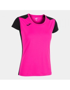 Record Ii Manga Corta Camiseta Rosa Flúor Negro