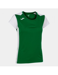 Record Ii Manga Corta Camiseta Verde Blanco