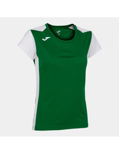 Record Ii Manga Corta Camiseta Verde Blanco