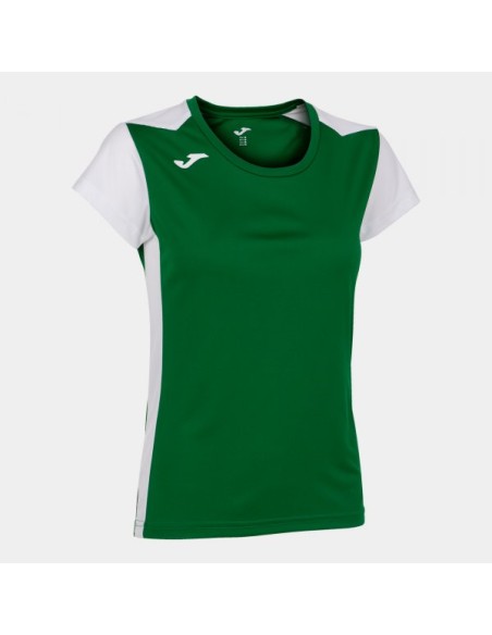 Record Ii Manga Corta Camiseta Verde Blanco