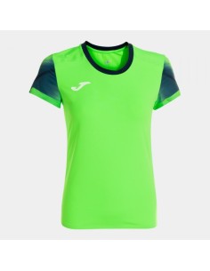 Elite Xi Manga Corta Camiseta Verde Flúor Marino