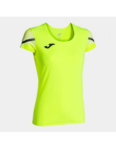 Elite Xi Manga Corta Camiseta Amarillo Flúor Negro