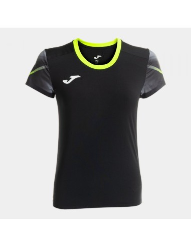 Elite Xi Manga Corta Camiseta Negro Amarillo Flúor