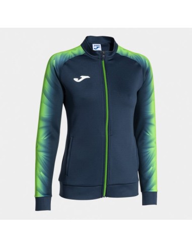 Elite Xi Full Cremallera Sudadera Marino Verde Flúor