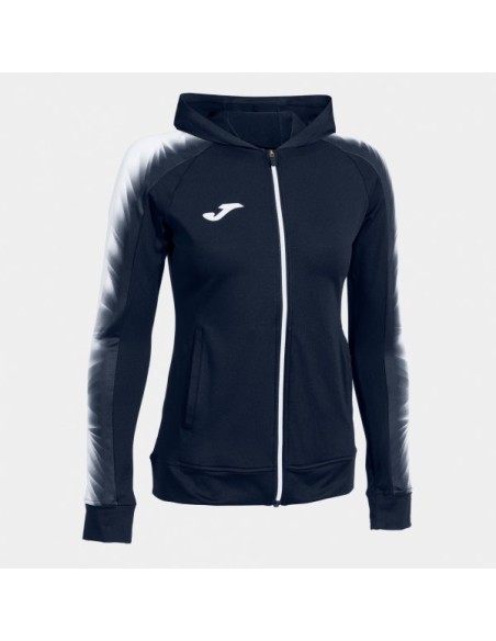 Elite Xi Cremallera-Up Sudadera con Capucha Marino Blanco