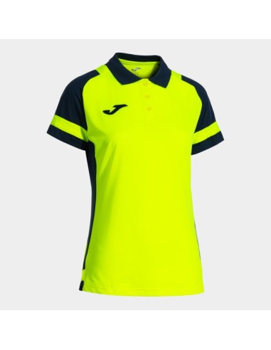 Lider Manga Corta Polo Amarillo Flúor Marino Azul