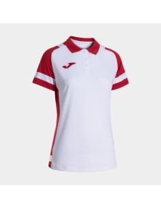 Lider Manga Corta Polo Blanco Rojo