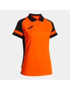 Lider Manga Corta Polo Naranja Negro