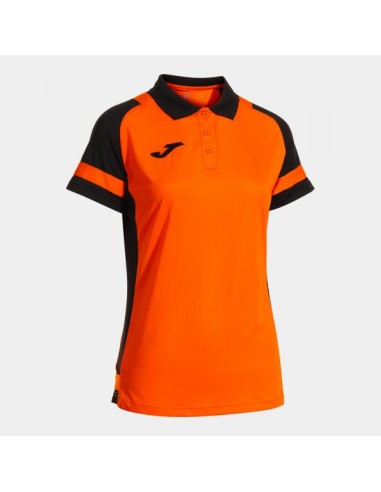 Lider Manga Corta Polo Naranja Negro