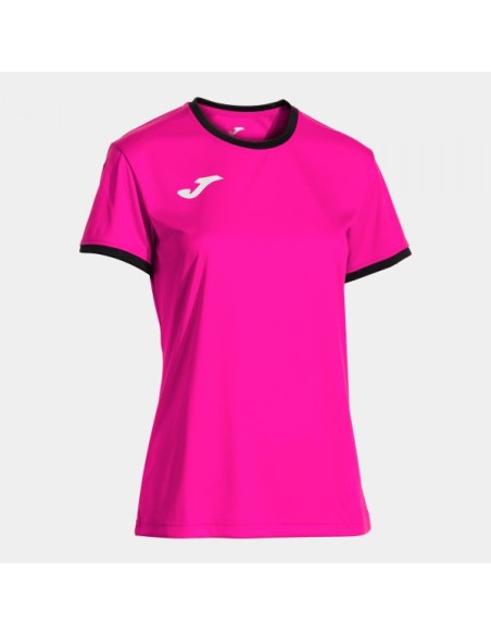 Combi Premium Manga Corta Camiseta Rosa Flúor Negro
