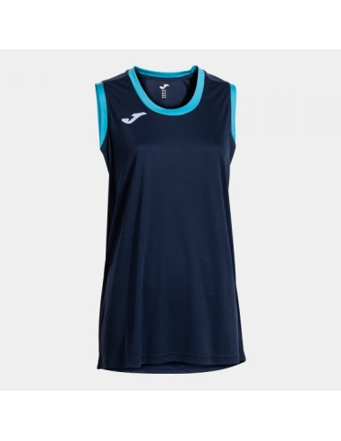 Camiseta sin Mangas Cancha Marino Oscuro Turquesa Flúor