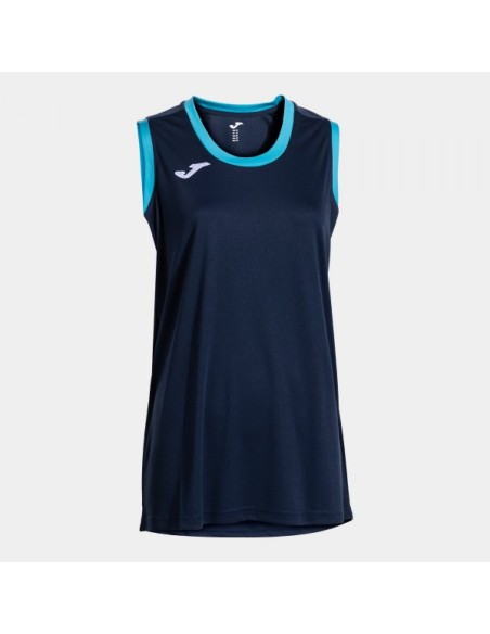 Camiseta sin Mangas Cancha Marino Oscuro Turquesa Flúor