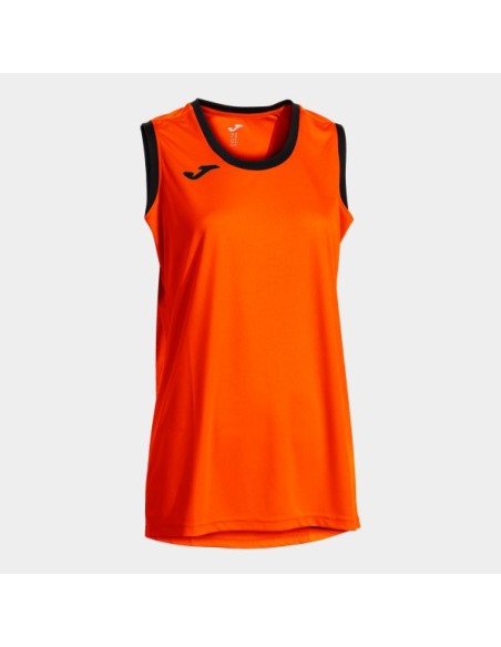 Camiseta sin Mangas Cancha Naranja Negro