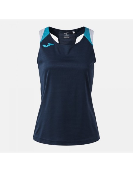 Terra Tank Top Marino Oscuro Turquesa Flúor