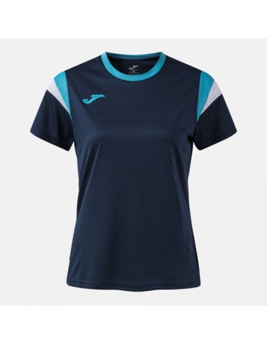 Terra Manga Corta Camiseta Marino Oscuro Turquesa Flúor