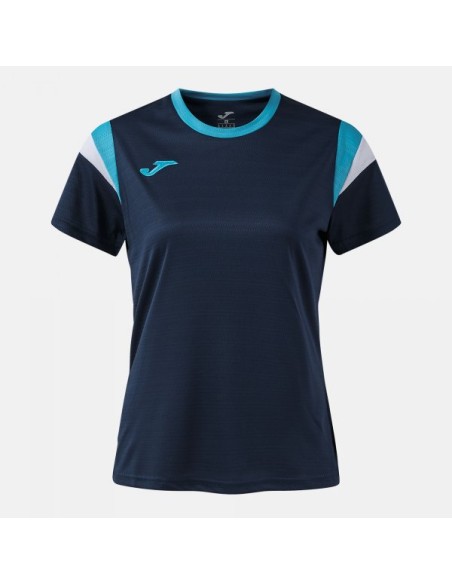 Terra Manga Corta Camiseta Marino Oscuro Turquesa Flúor