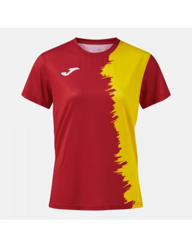 Picasho Manga Corta Camiseta Rojo Amarillo