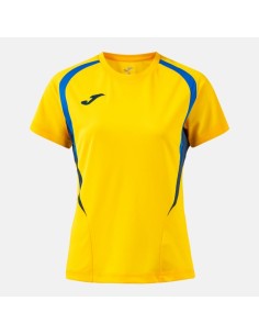 Championship 20 Manga Corta Camiseta Amarillo Royal Azul