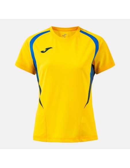 Championship 20 Manga Corta Camiseta Amarillo Royal Azul