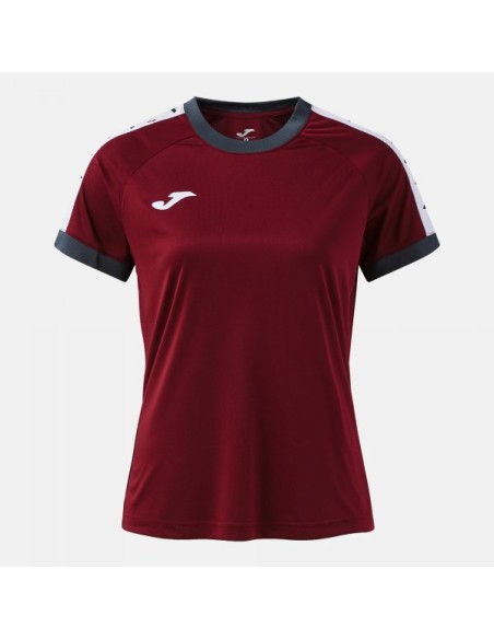 Heroic Manga Corta Camiseta Burdeos Gris Oscuro