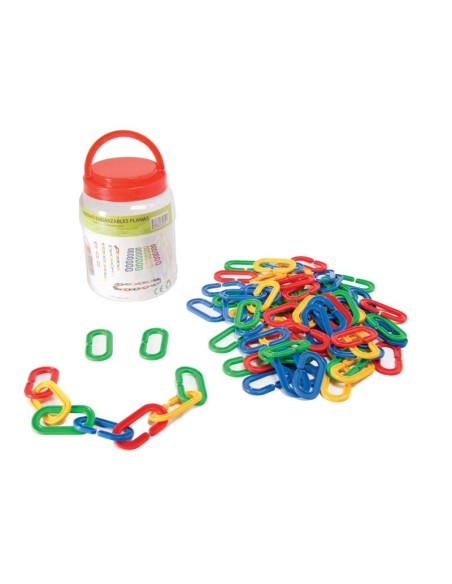 Cadenas engarzables planas. Set de 80 piezas