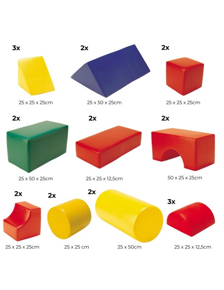CONJUNTO DE FIGURAS DE FOAM RECUBIERTO - 22 PIEZAS