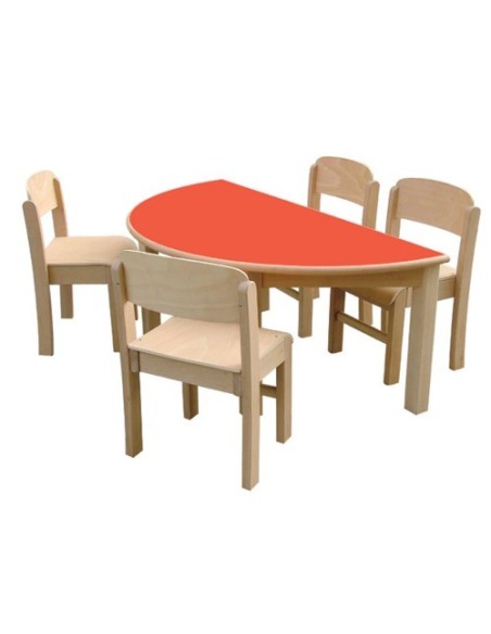 Mesa De Madera - Modelo 3 Semicírculo